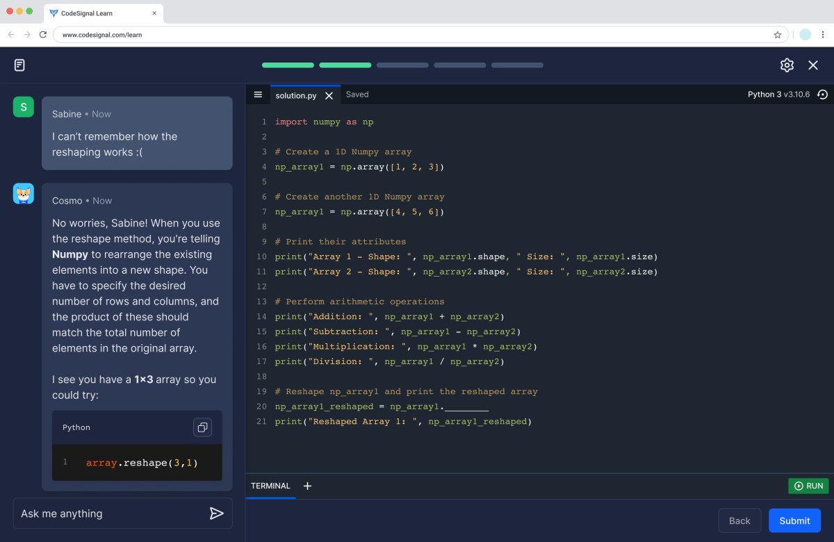 CodeSignal lanza una plataforma de aprendizaje con una guía impulsada por IA