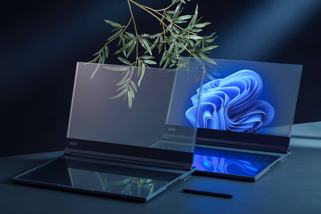 Lenovo presenta la computadora portátil con pantalla transparente en el MWC 2024