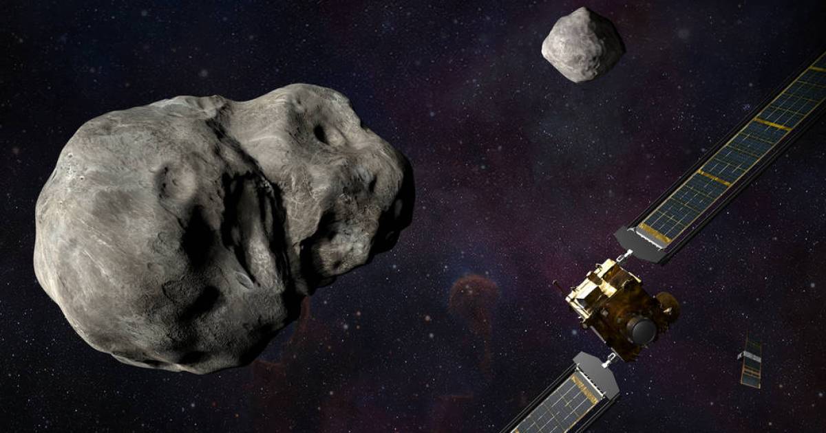 Un asteroide impactado por una nave espacial es remodelado como un M&M