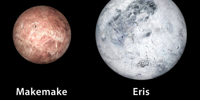 Los puntos del telescopio Webb insinúan que Eris y Makemake son geológicamente activos