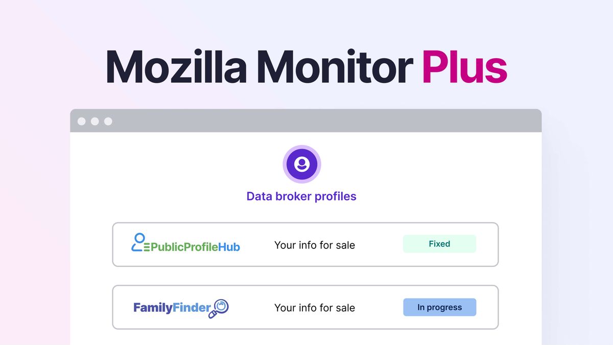 Mozilla Monitor Plus te permite tomar el control de tus datos