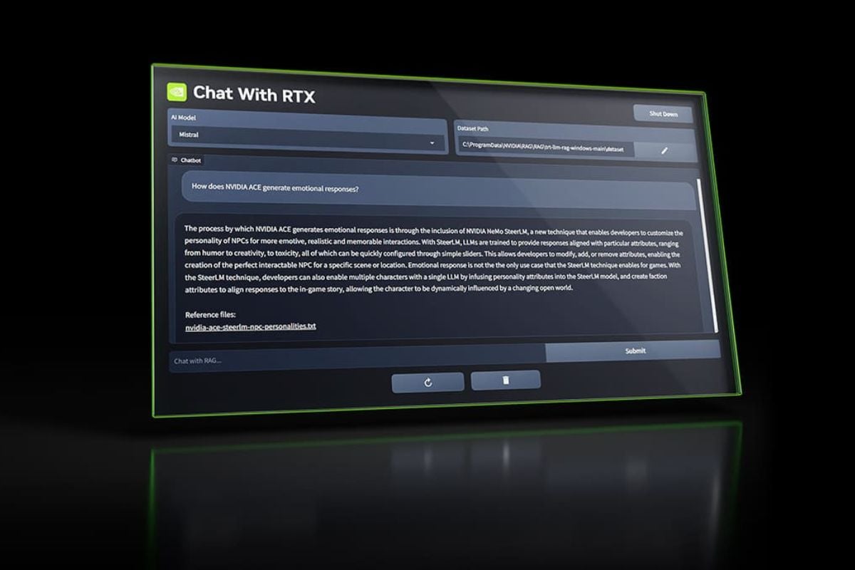 Nvidia lanza Chat With RTX, un chatbot de IA que se ejecuta localmente en una PC con Windows