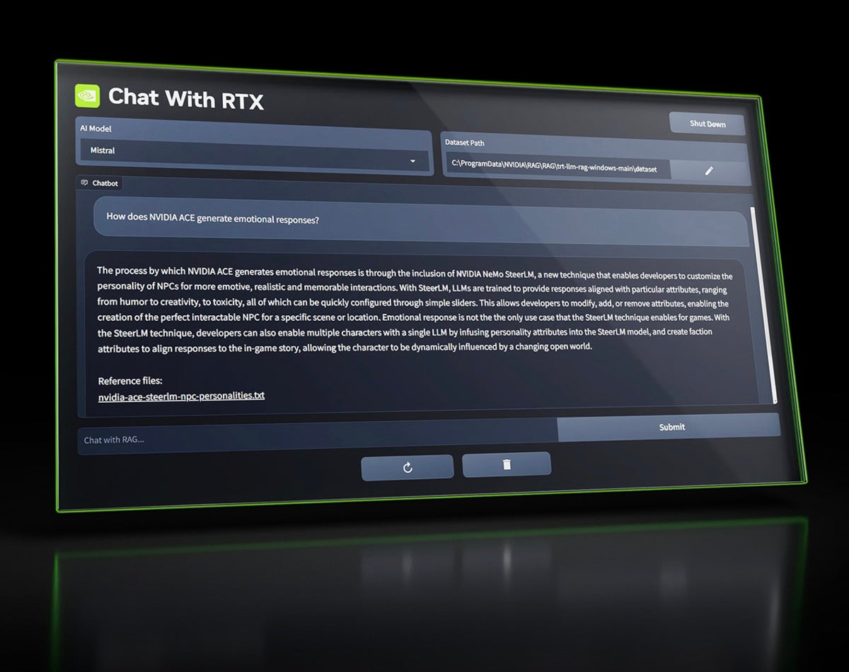 NVIDIA presenta ‘Chat with RTX’, un chatbot personal de IA para Windows