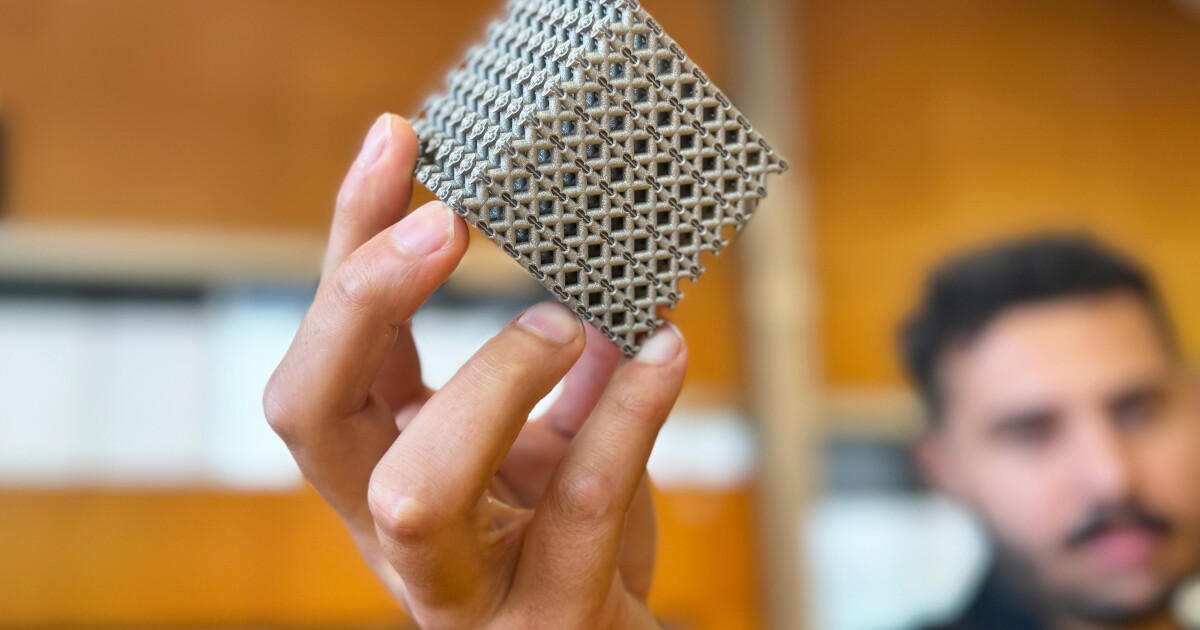 La red de titanio impresa en 3D es un 50% más resistente que la aleación aeroespacial WE54