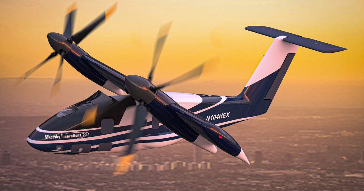 El nuevo avión híbrido VTOL de ala basculante de Sikorsky promete un alcance de 575 millas