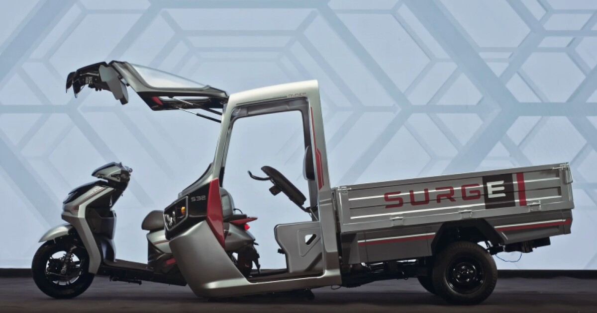 Surge S32 combina un autorickshaw eléctrico con un scooter desmontable