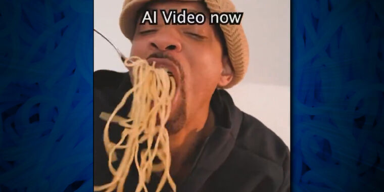 Will Smith parodia un video viral generado por IA comiendo espaguetis