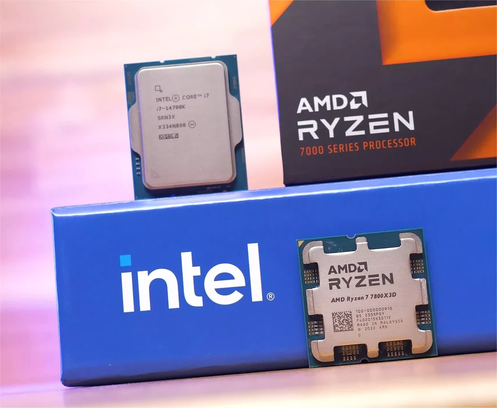 Intel envió 50 millones de CPU para PC en el cuarto trimestre de 2023, seis veces más que AMD
