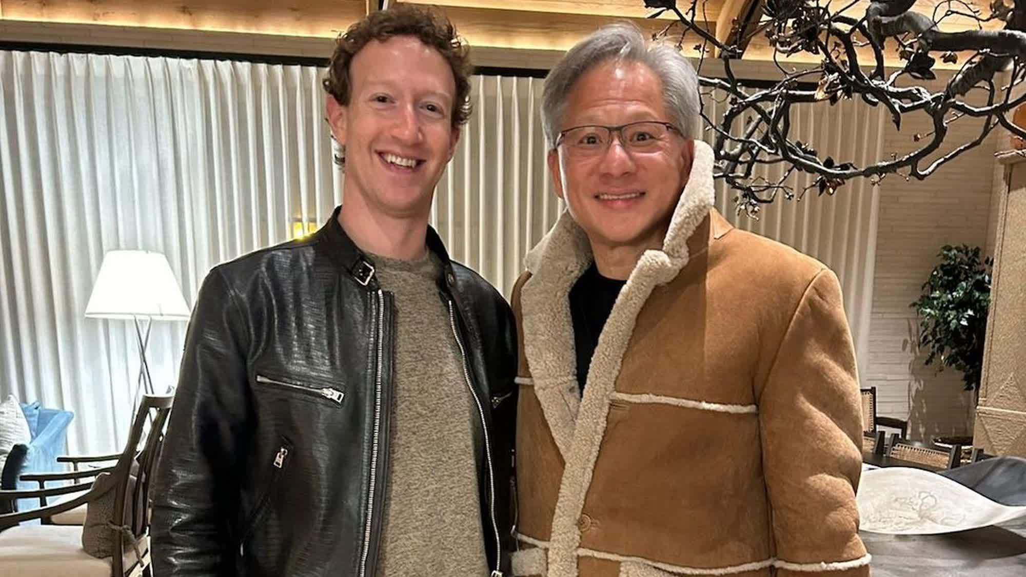 Mark Zuckerberg se reúne con el director ejecutivo de Nvidia, Jensen Huang, y lo llama el «Taylor Swift de la tecnología»