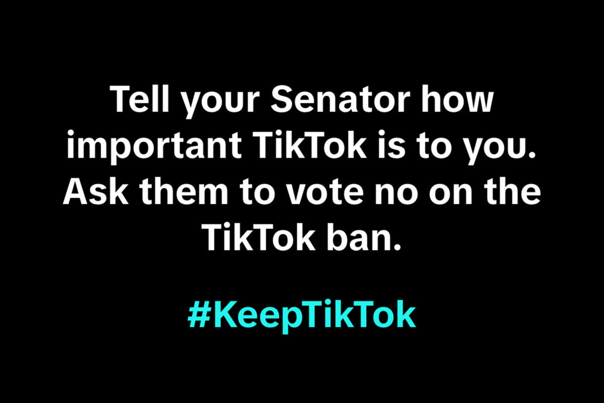 TikTok ahora pide a los usuarios que llamen a sus senadores para evitar una prohibición en EE. UU.