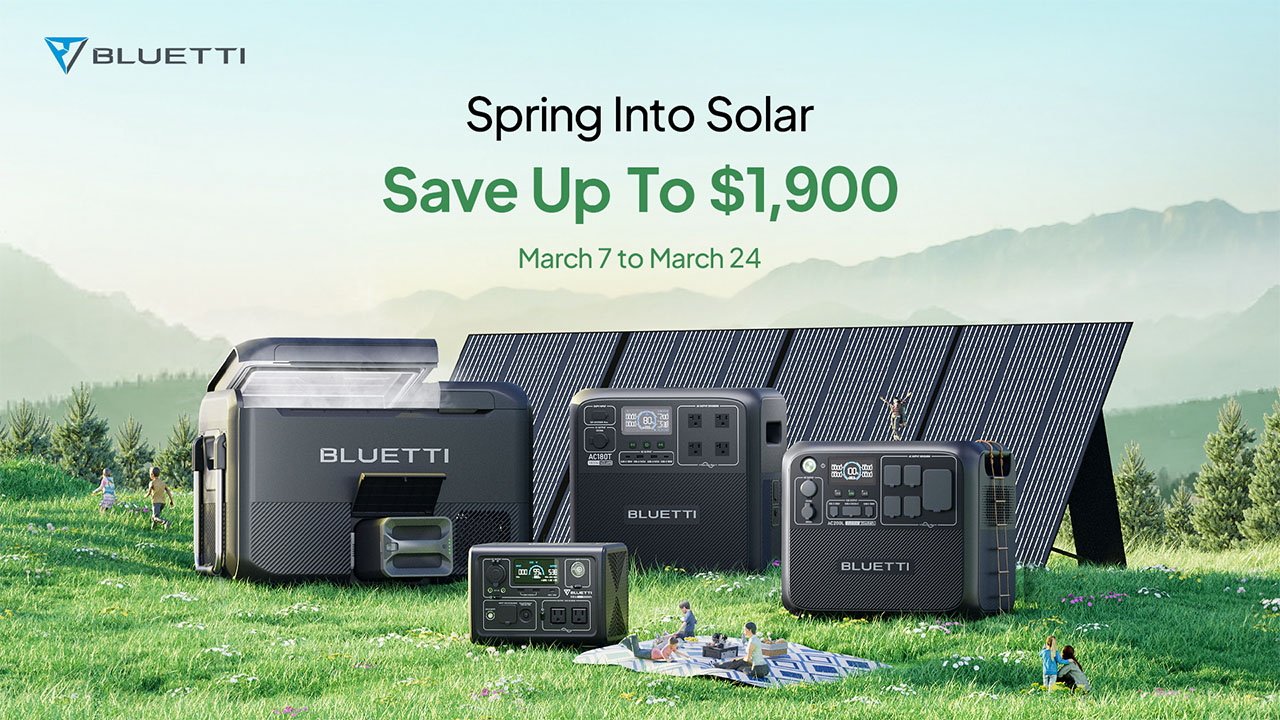 Descuentos en ofertas de primavera de Bluetti en generadores solares portátiles para acampar