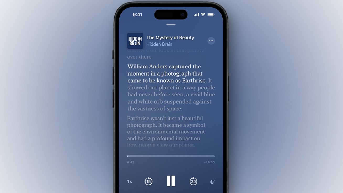 Apple incorpora transcripciones generadas automáticamente a su aplicación Apple Podcasts