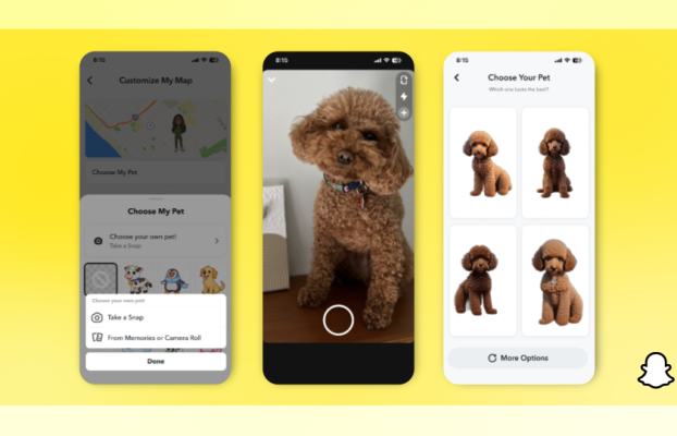 El último beneficio pago de Snapchat es un Bitmoji AI de tu mascota