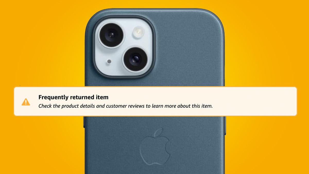 La funda para iPhone FineWoven de Apple alcanza un nuevo mínimo cuando Amazon agrega una etiqueta de advertencia