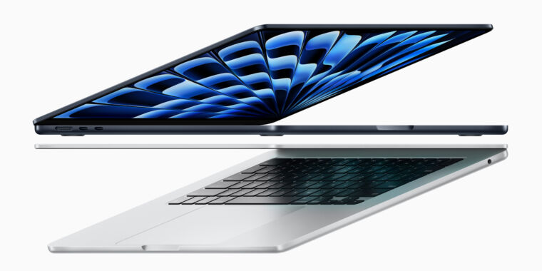 Apple actualiza los MacBook Air de 13 y 15 pulgadas con un chip M3 más rápido