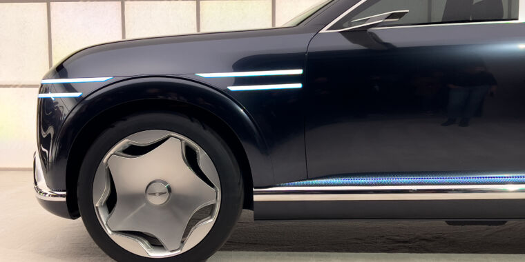 Genesis presenta su versión del gran vehículo eléctrico de lujo: el Neolun Concept