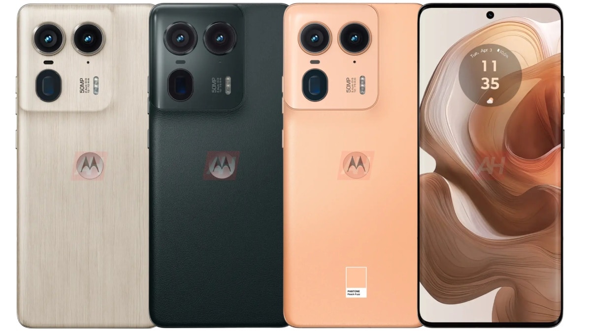 Representaciones de diseño de Motorola Edge 50 Ultra, opciones de color, especificaciones clave Surface Online