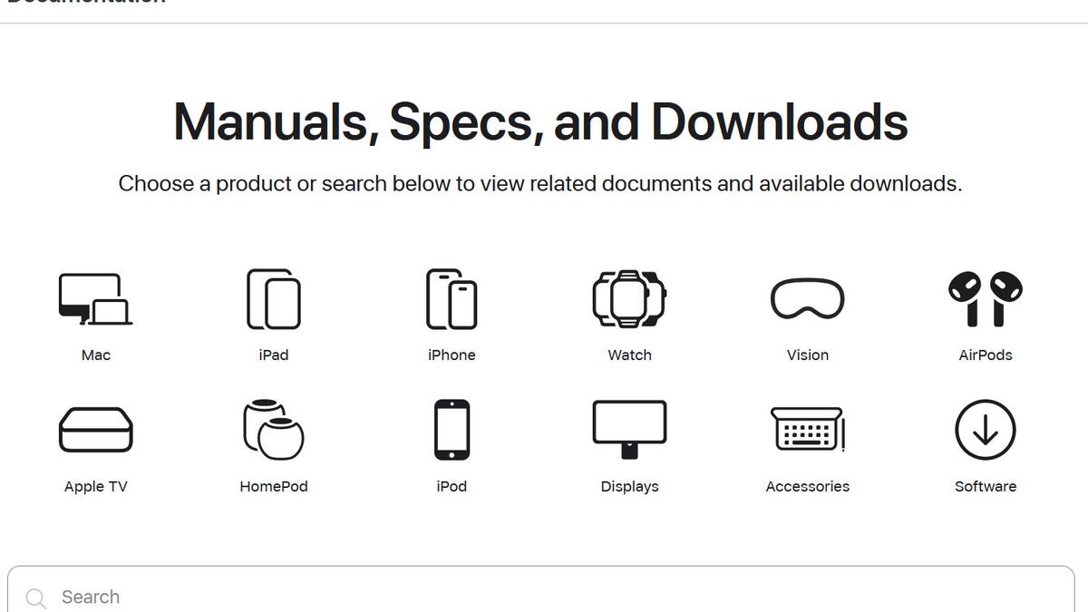 Ahora puede obtener manuales, especificaciones y guías de reparación de productos Apple, todo en un solo lugar