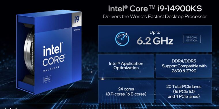 El Core i9-14900KS de 6,2 GHz de Intel es un recordatorio de por qué terminaron las guerras de MHz