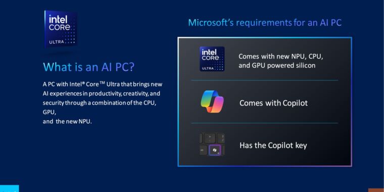Intel y Microsoft discuten planes para ejecutar Copilot localmente en PC en lugar de en la nube