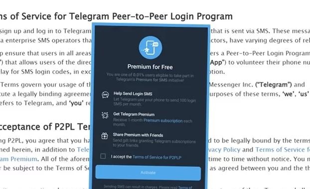 Telegram ofrece suscripción premium a cambio de usar su número para enviar OTP