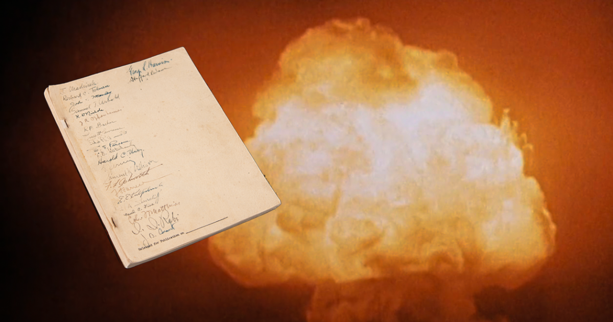 El informe del Proyecto Manhattan de Oppenheimer sale a subasta