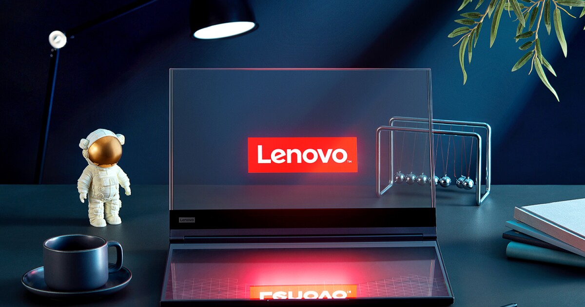 La primera computadora portátil transparente muestra la clara visión de Lenovo para el trabajo futuro
