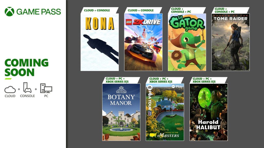 Los títulos de Xbox Game Pass de abril incluyen Lego 2K Drive, Shadow of the Tomb Raider y Harold Halibut