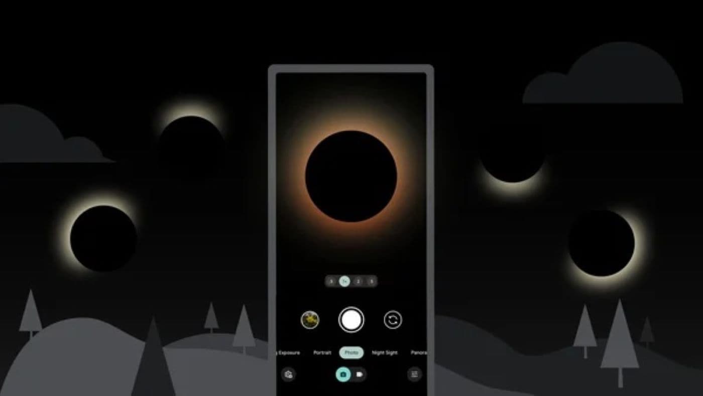 Google da consejos sobre el uso de la cámara Pixel para fotografías de eclipses