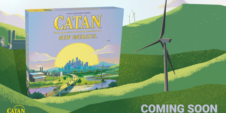 El nuevo juego de Catan tiene sobrepoblación, contaminación, combustibles fósiles y energía limpia