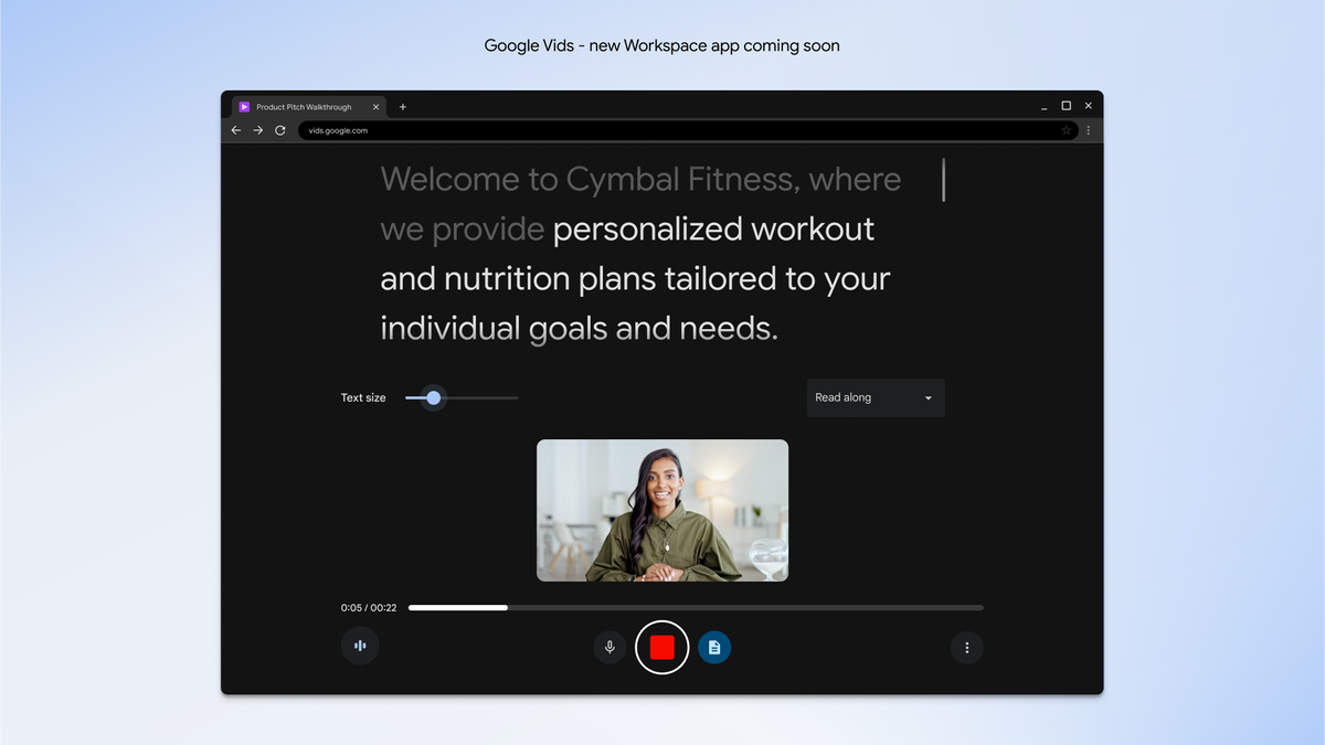 Google Vids es la nueva aplicación de creación de vídeos de Workspace para tu lugar de trabajo