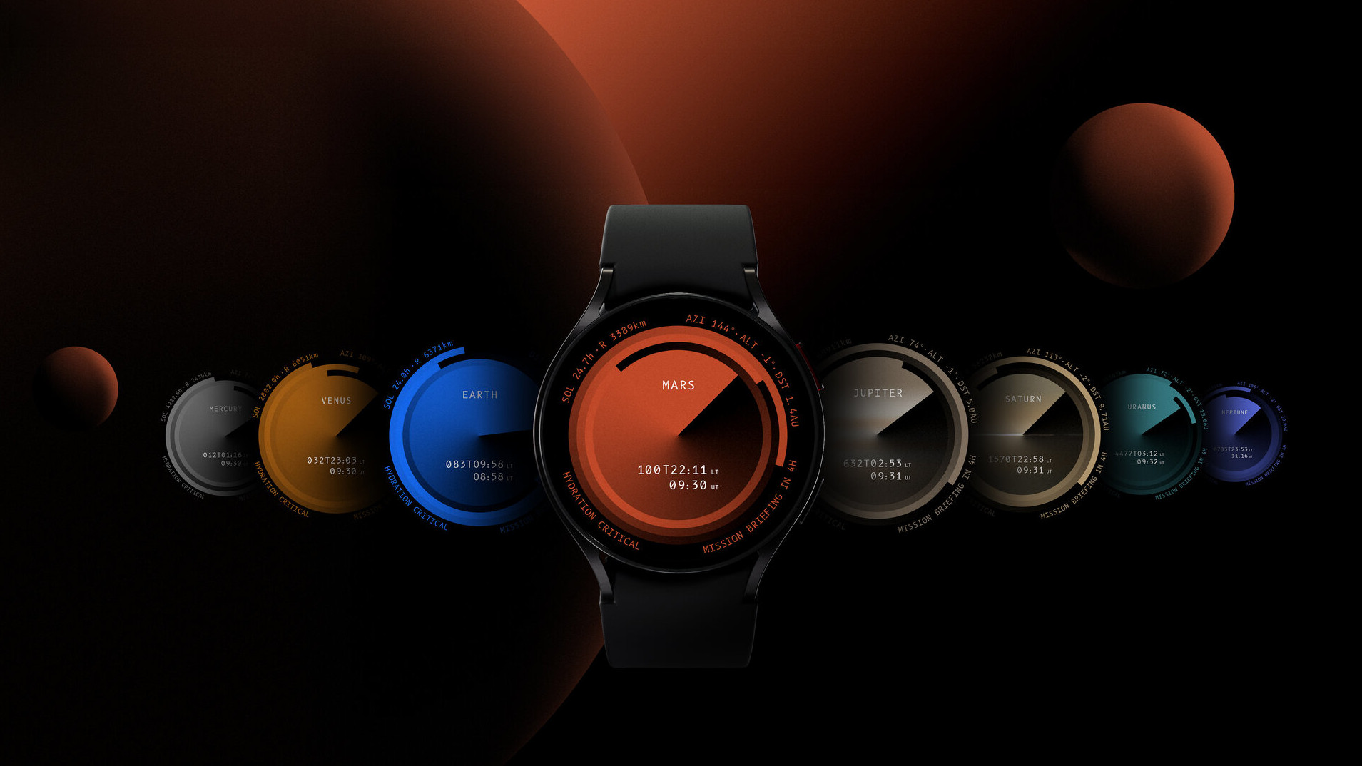 La última esfera del reloj de Samsung te muestra la hora… en otros planetas