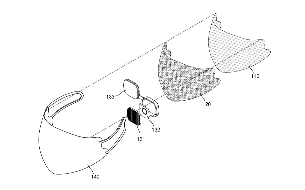 Samsung patenta una mascarilla electrónica con tecnología de purificación de aire