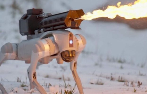 Thermonator: el inquietante robot perro Spot con un lanzallamas