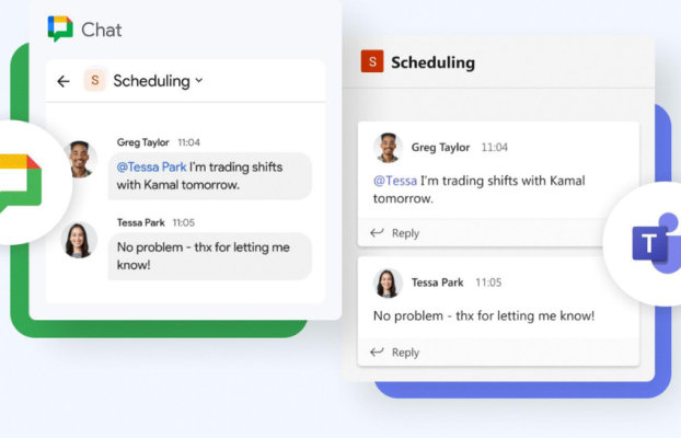 Google Chat ahora funcionará bien con todas sus otras plataformas de mensajería de trabajo