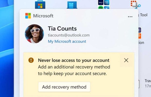 Microsoft prueba un práctico resumen de cuenta de Windows y otro anuncio