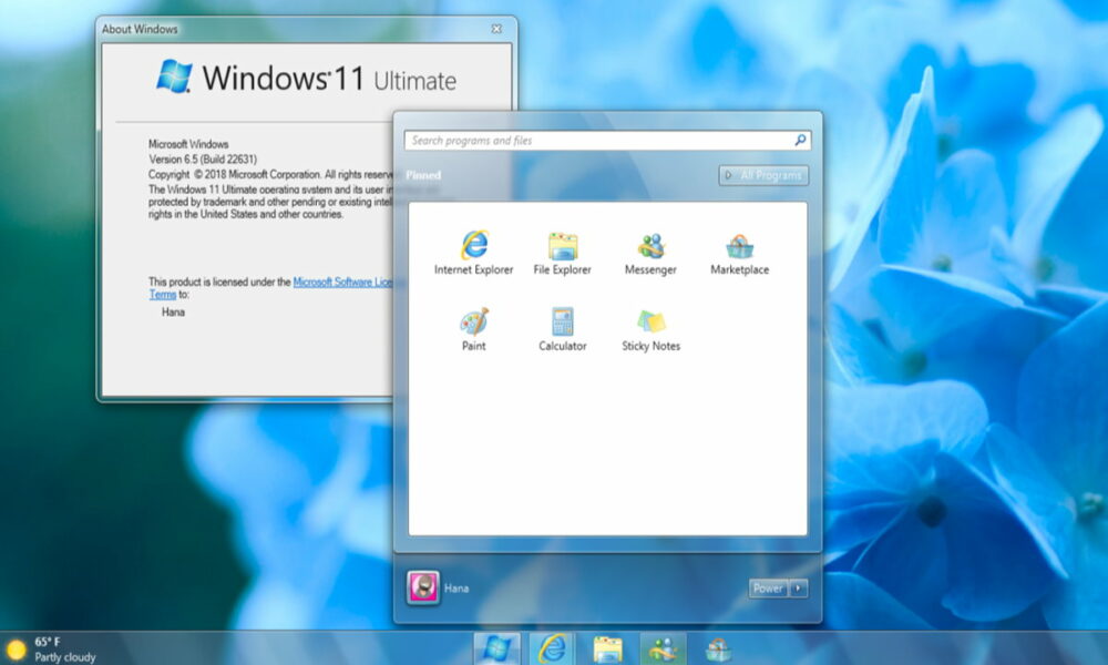 Así se vería hoy un Windows 11 con Aero
