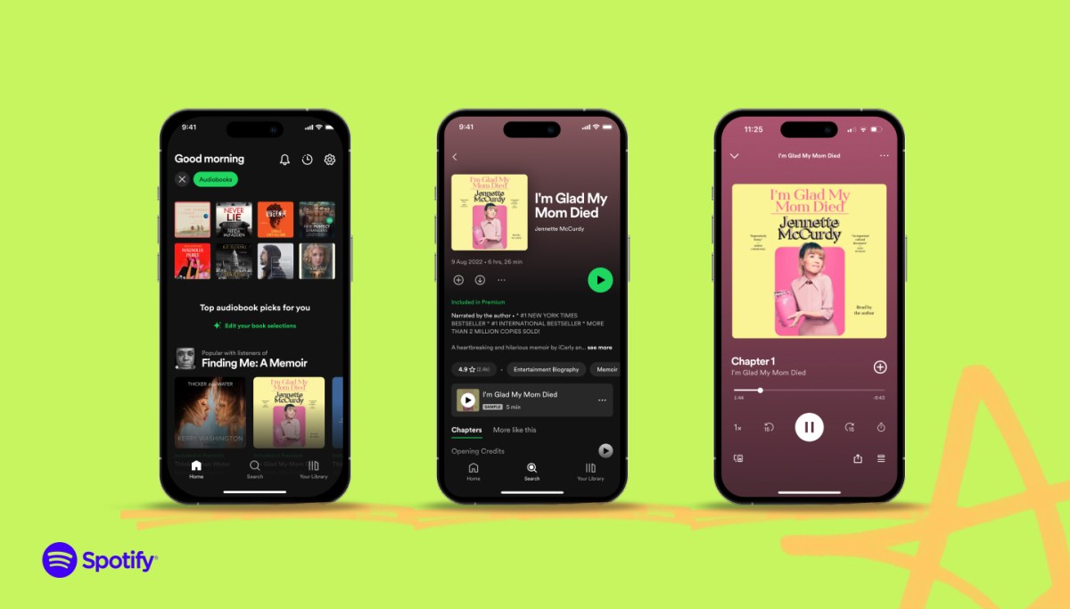 Spotify trae su beneficio de audiolibros gratuitos para usuarios Premium a Canadá, Irlanda y Nueva Zelanda