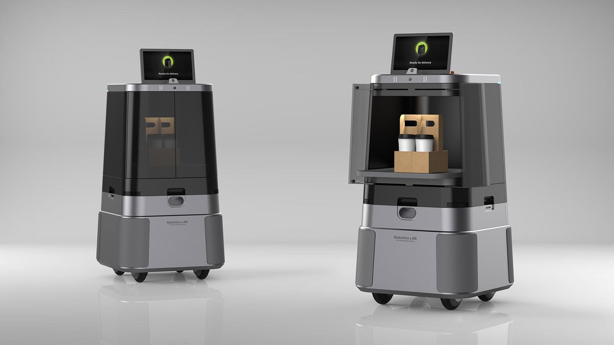 Este lindo robot puede entregar 16 tazas de café directamente a tu escritorio