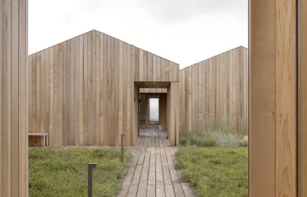 Casa de playa danesa con techo verde cuenta con sofisticación sostenible