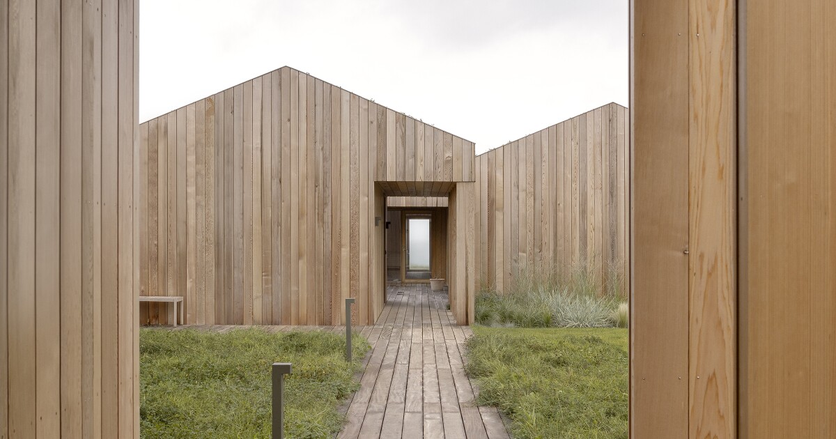 Casa de playa danesa con techo verde cuenta con sofisticación sostenible