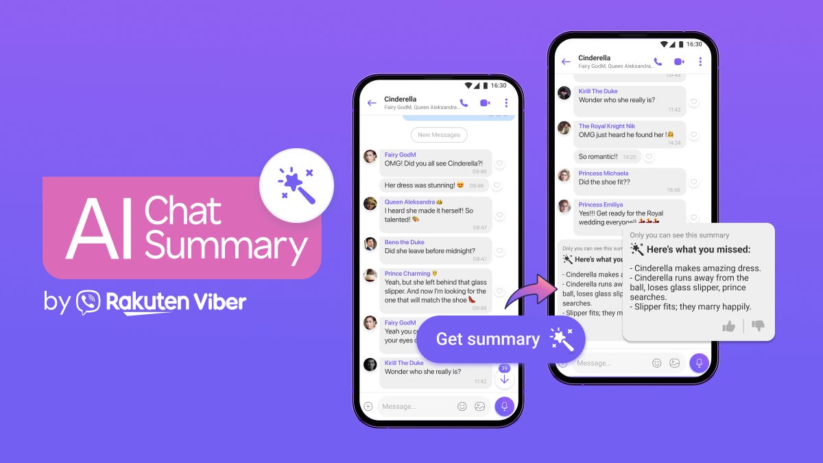 La nueva función de inteligencia artificial de Viber resume los chats grupales ocupados que nunca leerás