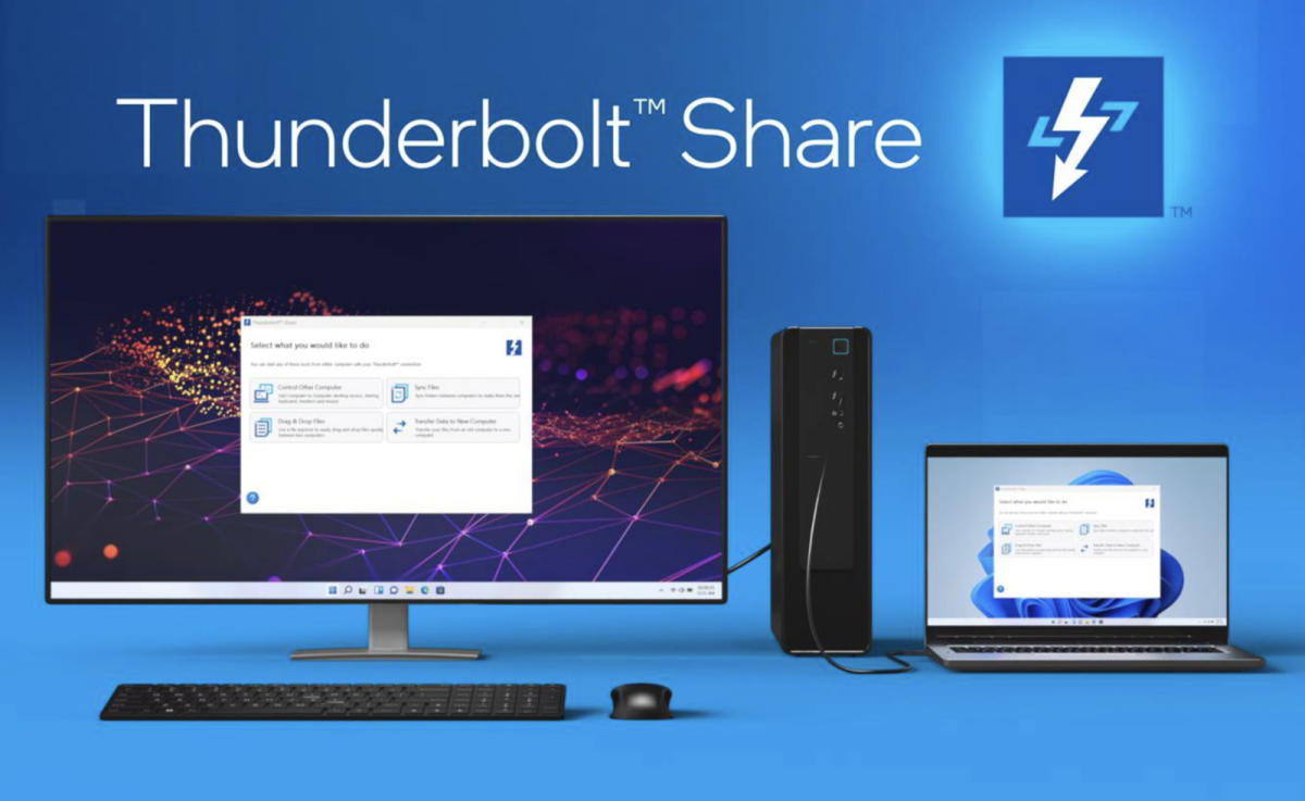 Thunderbolt Share de Intel facilita la transferencia de archivos grandes entre PC