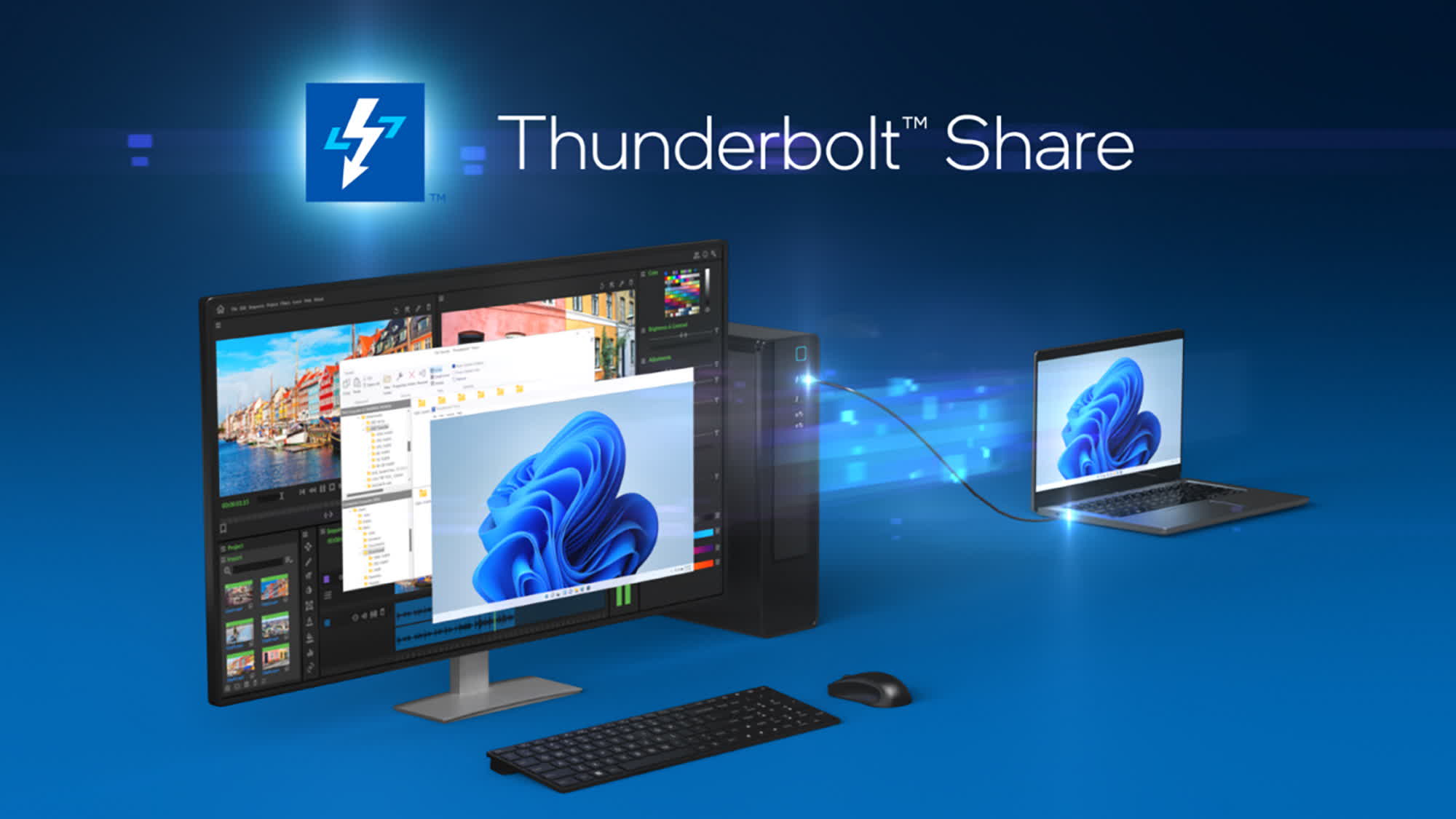 Intel Thunderbolt Share tiene como objetivo simplificar la conexión y el intercambio de recursos entre varias PC