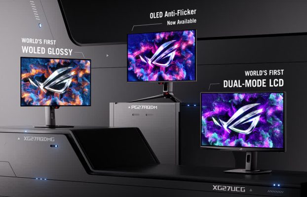 Asus lanza los primeros monitores de juegos WOLED brillantes y LCD de modo dual del mundo