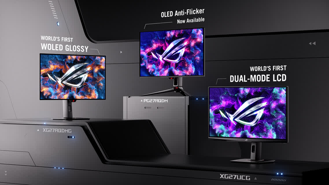 Asus lanza los primeros monitores de juegos WOLED brillantes y LCD de modo dual del mundo