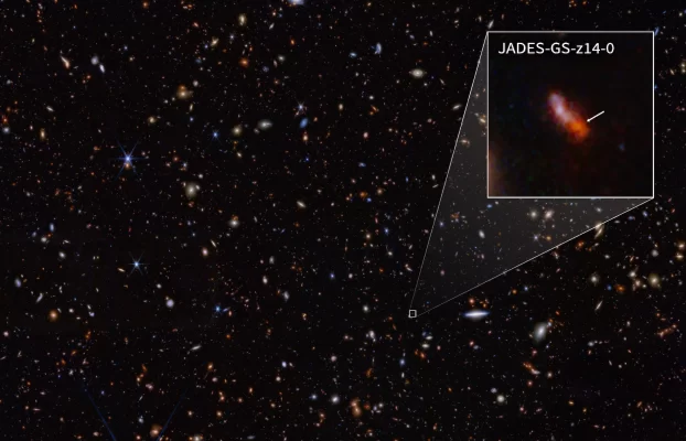 Galaxia extraordinariamente brillante bate el récord del objeto celeste más distante jamás observado