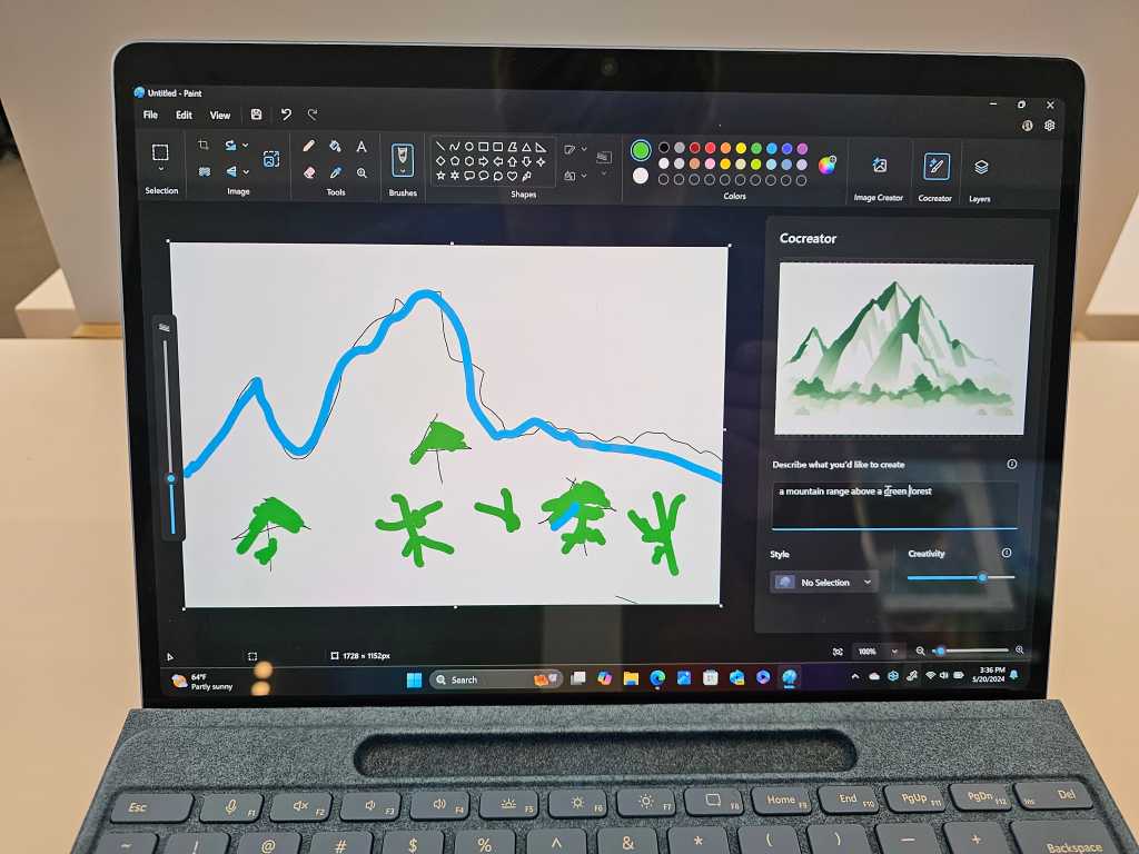 El nuevo Cocreator de Microsoft Paint es un inesperado regalo artístico de IA