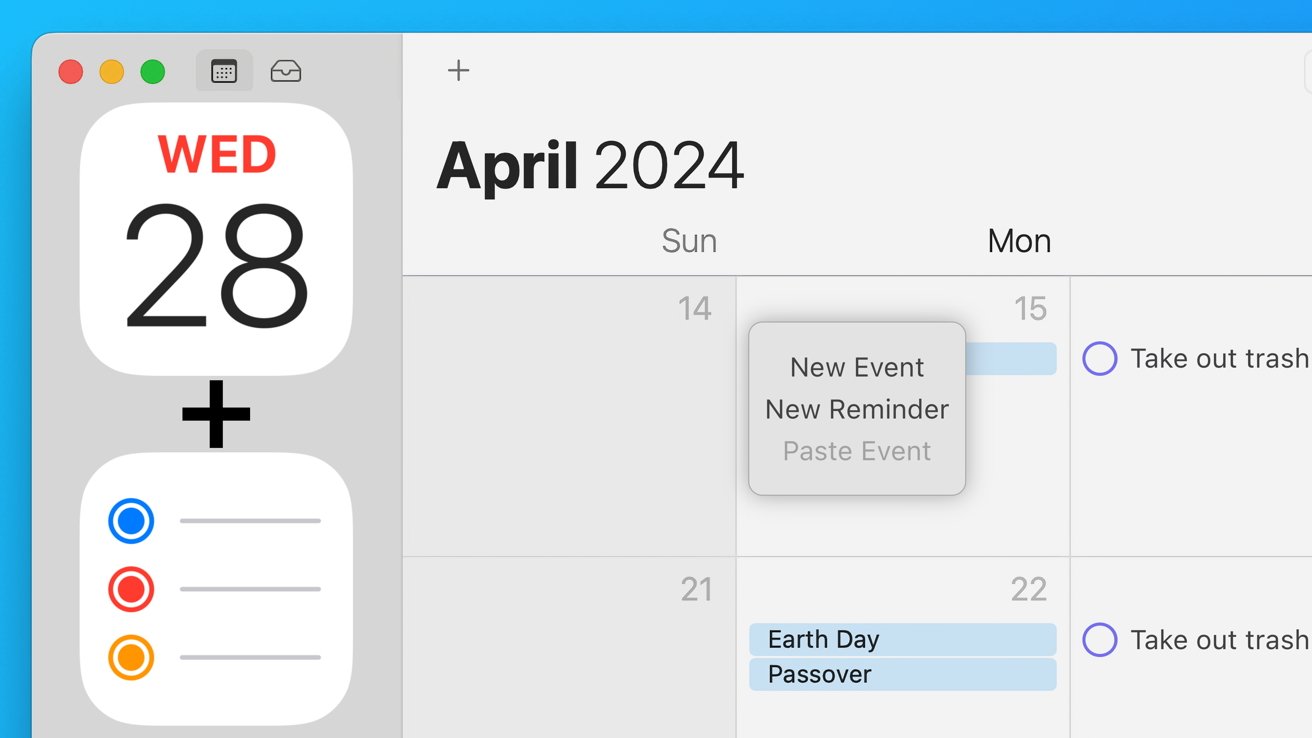 iOS 18 actualiza Calendario con integración de Recordatorios