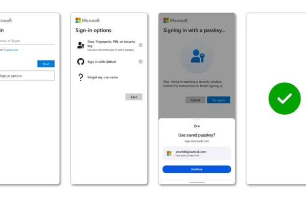 Las cuentas de Microsoft finalmente obtienen soporte para claves de acceso